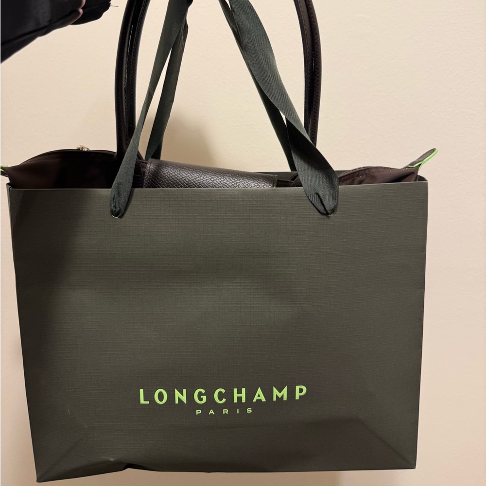 Longchamp Le Pliage Mocha Tote - Picture 9 of 9